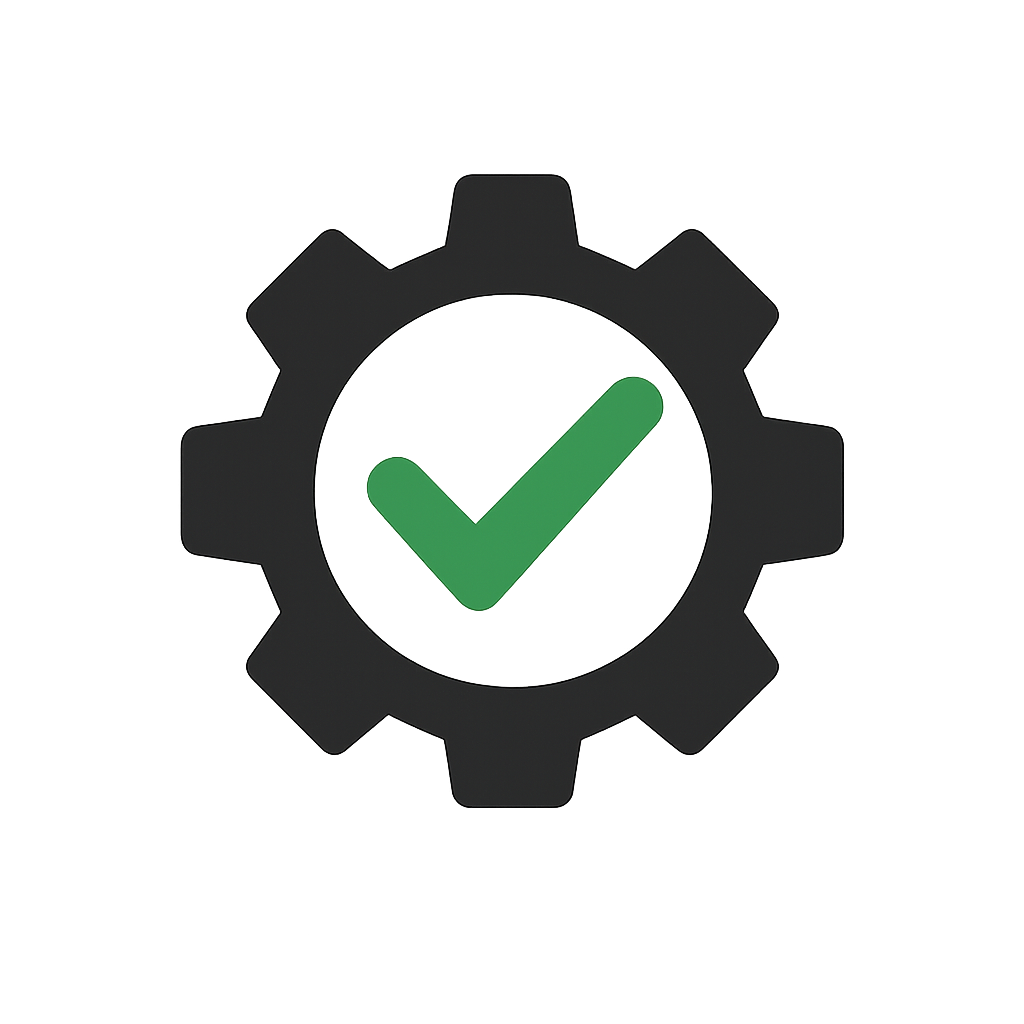 Gear Checkmark Installation Icon-1