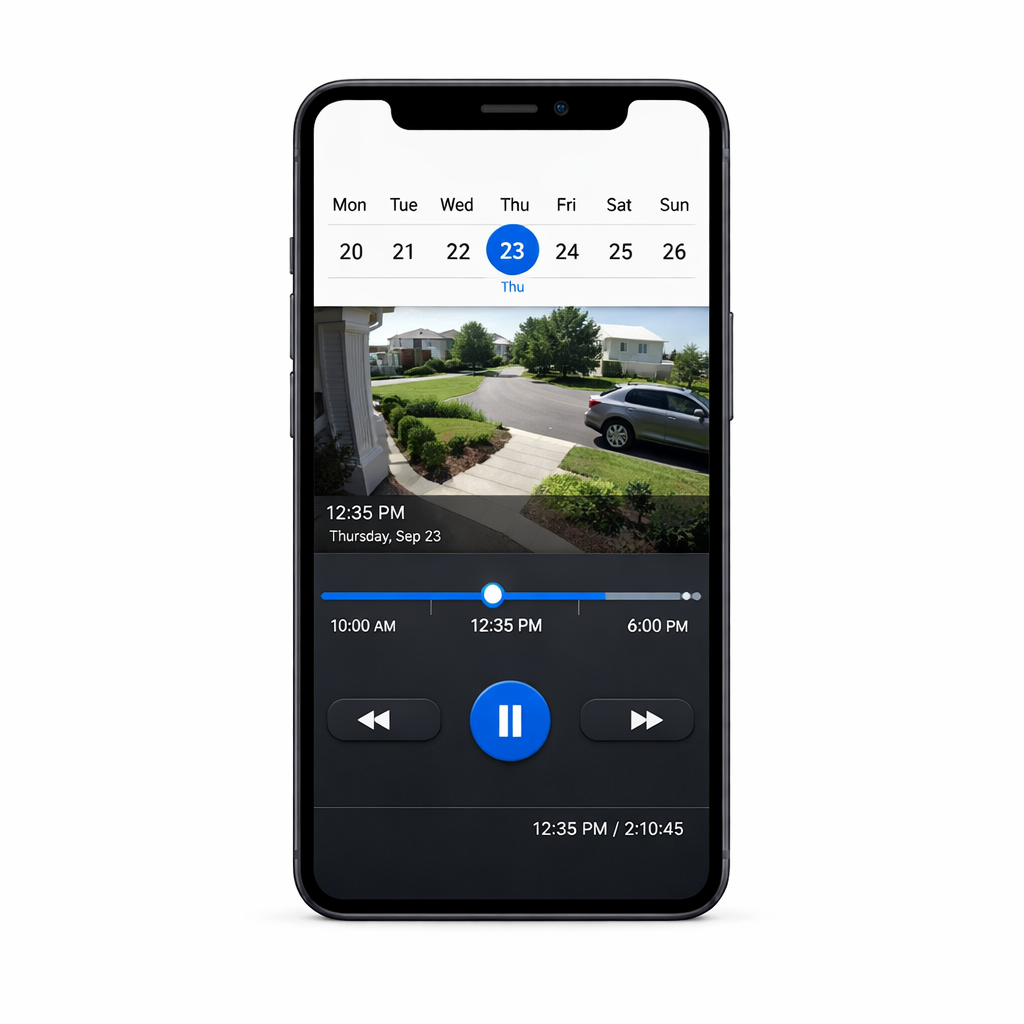 Modern Smartphone with Home Security App Interface-1
