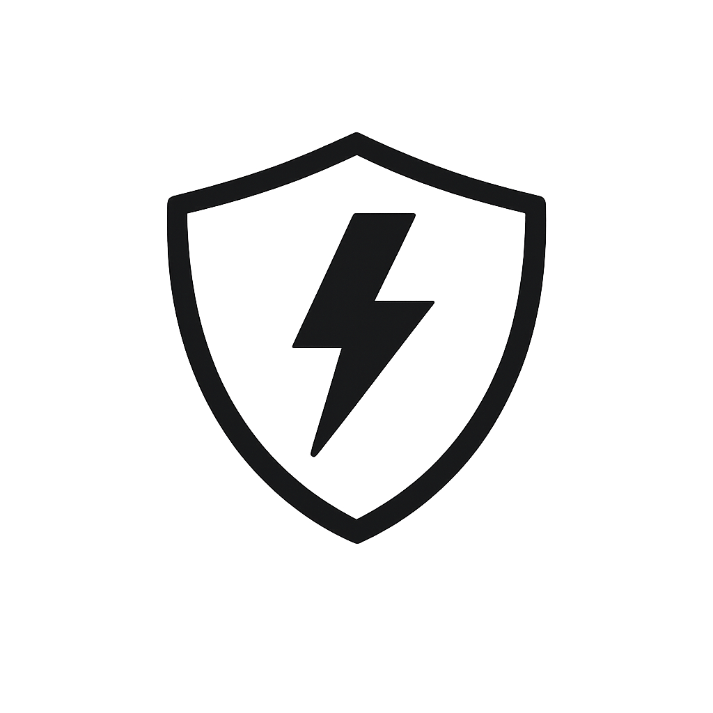 Shield with Lightning Bolt