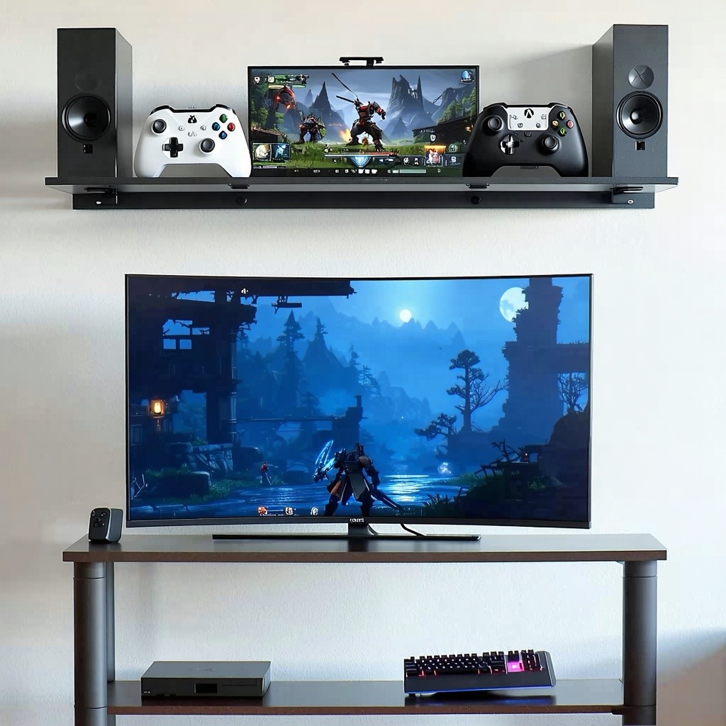gaming system mounted to wall-4