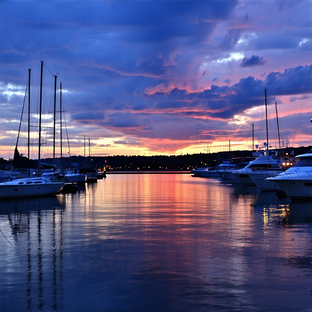 Lake Marina Dusk time showing a beautiful sky-1